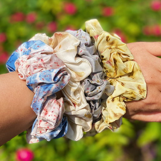 Sustainable Natural Dye Art Hair Scrunch-0