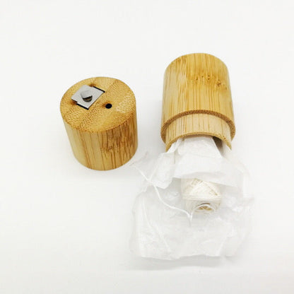 Biodegradable Bamboo Fiber Floss - Reusable Plastic free & Zero Waste Bamboo Case-1