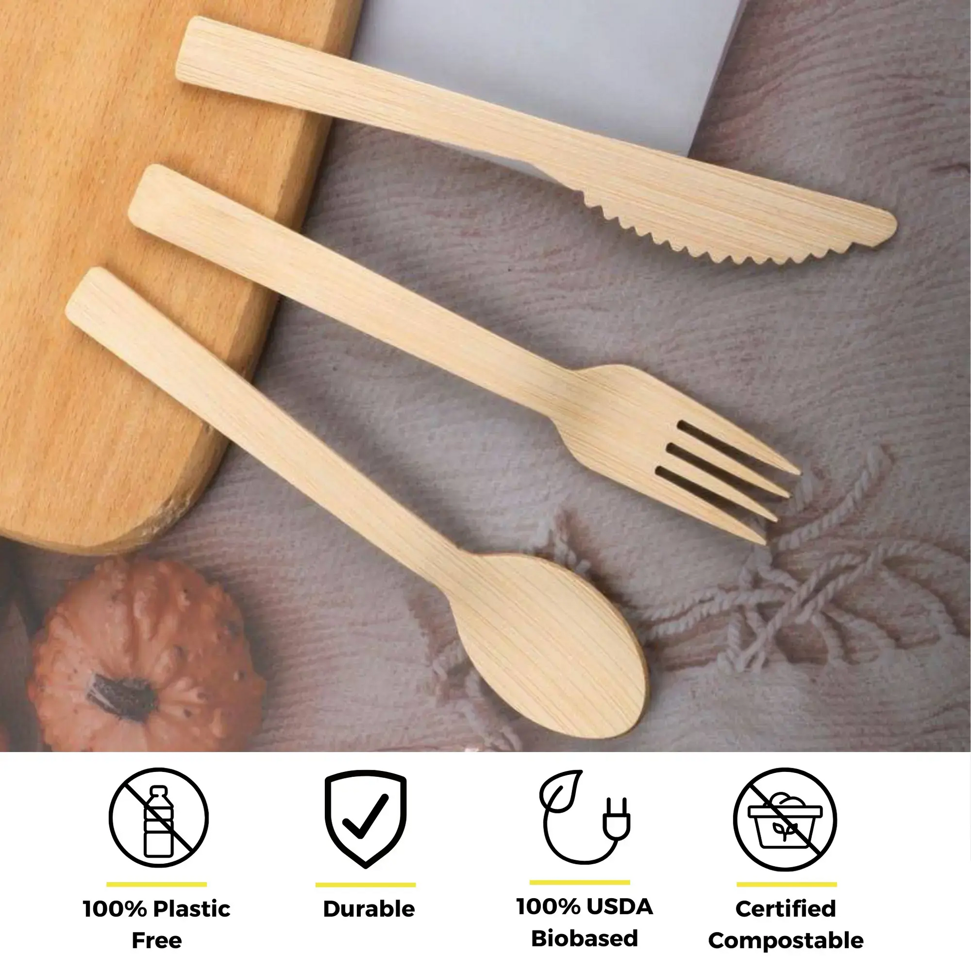 5.5" Bamboo Dessert Spoons-1