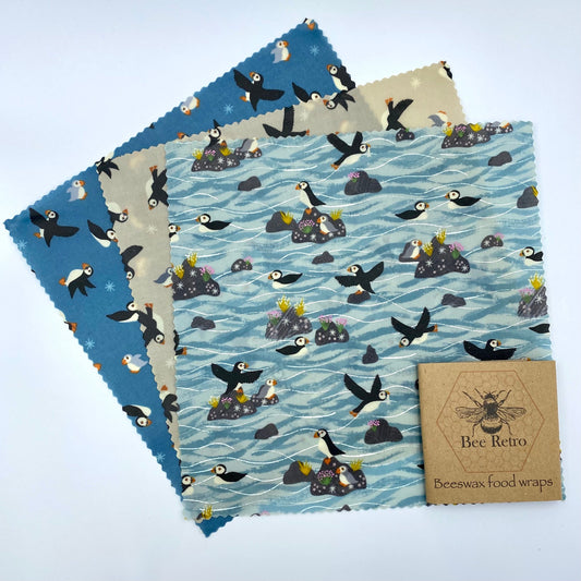 Cornish Puffin Eco Friendly Beeswax Food Wrap-0