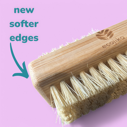 Natural Wooden Nail Brush | Sustainable Bamboo Nail Brush with Natural Bristles-2