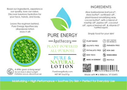 Natural All Purpose Lotion 2 Oz (Pure & Natural)