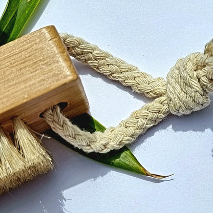 Natural Wooden Nail Brush | Sustainable Bamboo Nail Brush with Natural Bristles-1