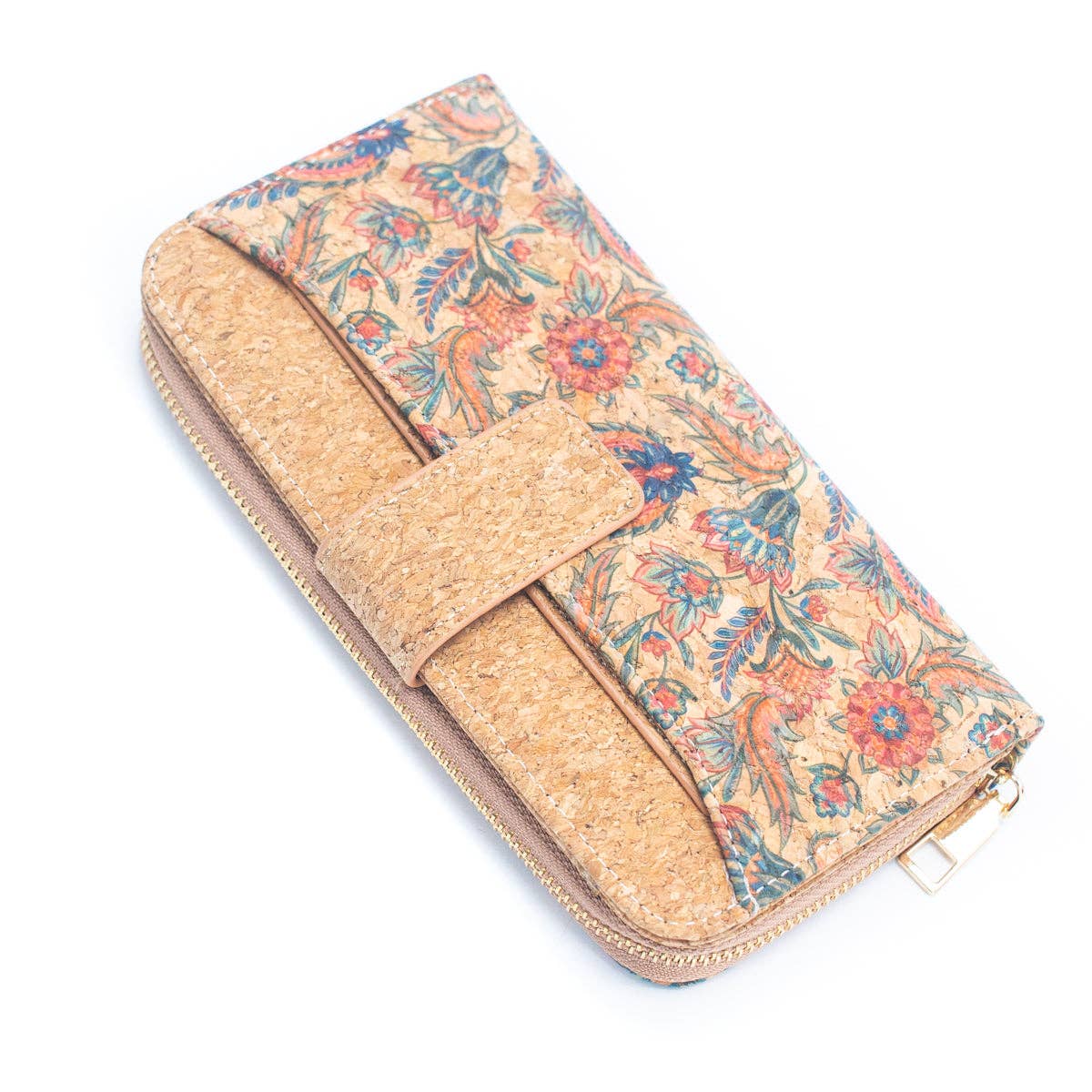 Bloom with Sustainable Style: 6 Pack Floral Cork Wallets-3
