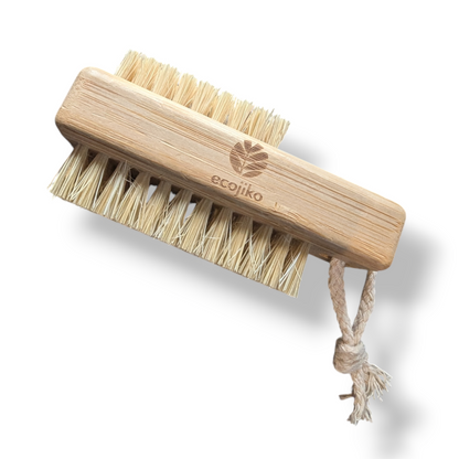 Natural Wooden Nail Brush | Sustainable Bamboo Nail Brush with Natural Bristles-0