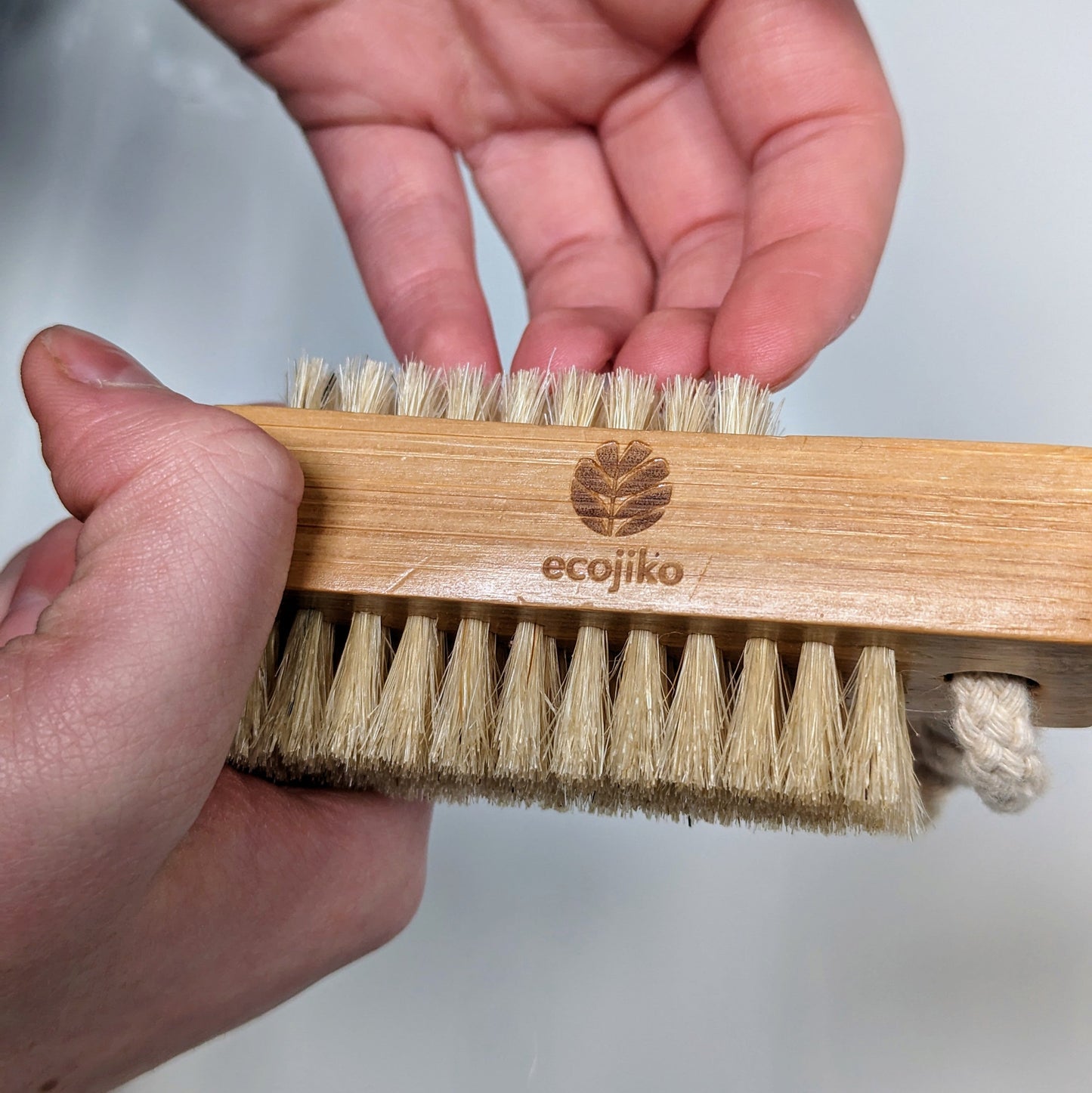Natural Wooden Nail Brush | Sustainable Bamboo Nail Brush with Natural Bristles-3